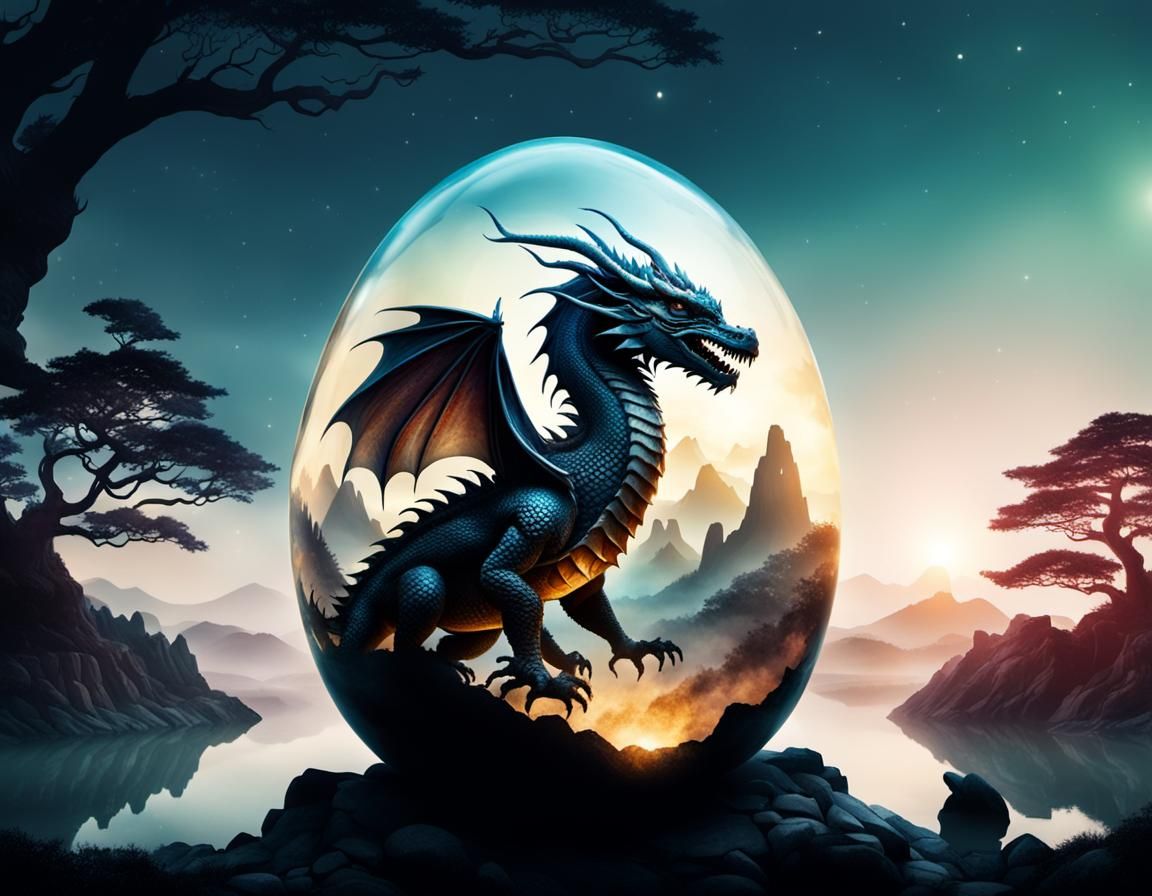 Magical Dragon World Revealed in Double Exposure