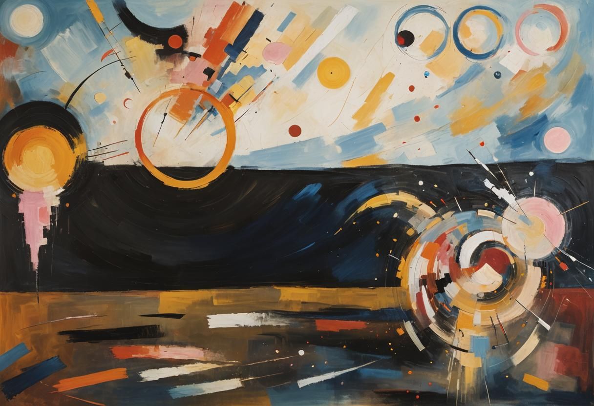 Abstract Expressionism: Dreamlike Vortex of Color