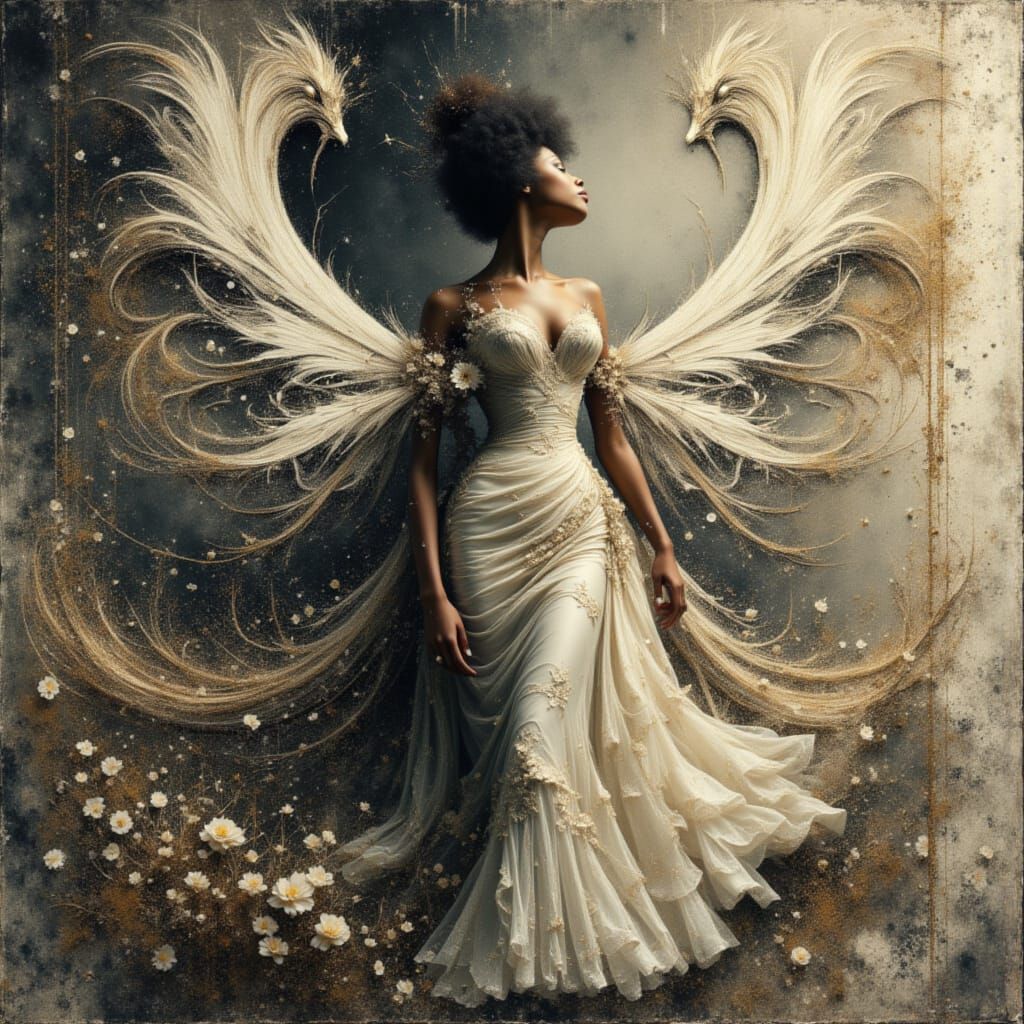 Emotional Moment Rendered with Golden Hollywood Aesthetic