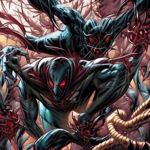 Anti-Venom vs Spider-Man: Comic Book Art