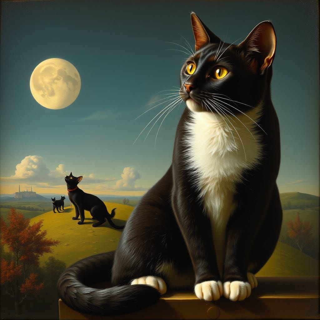 Corvax's Cat: A Blend of Caravaggio and Tatlin Styles