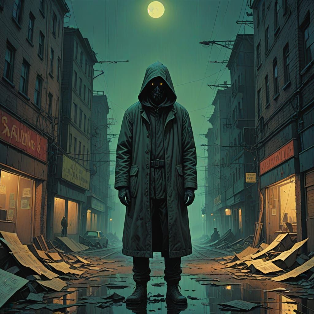 Mysterious Investigator Unveils Dark Truth in Cryptic Scene