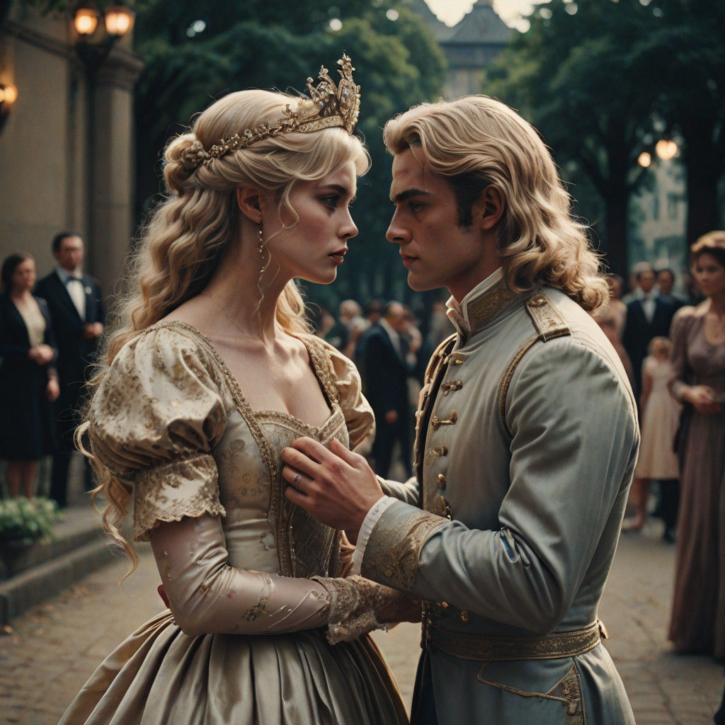 Masculine Figure in Regency Dress with Tiara