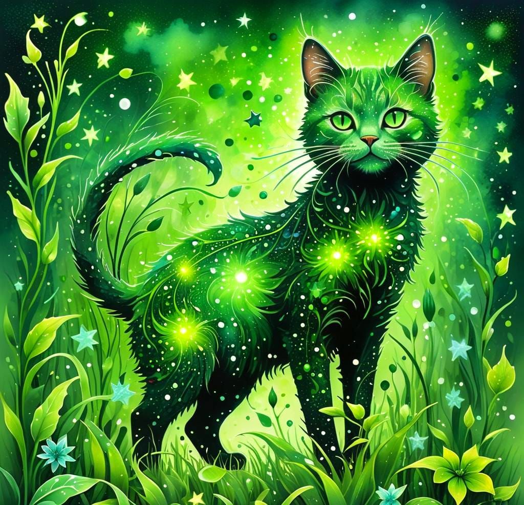 The greenest cat in the world