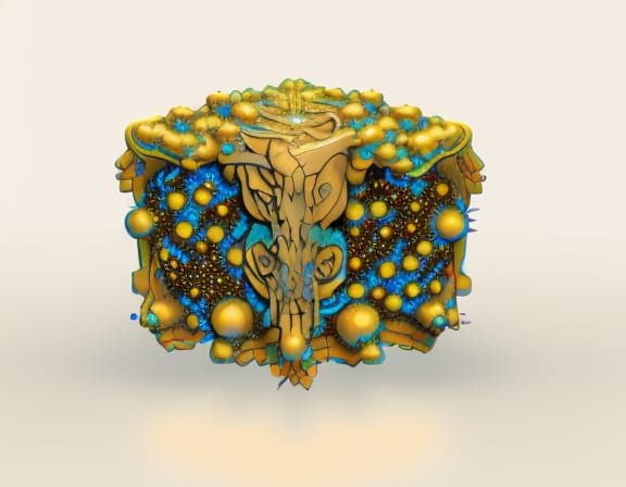 Psychedelic Moon in Taurus Fractal Art