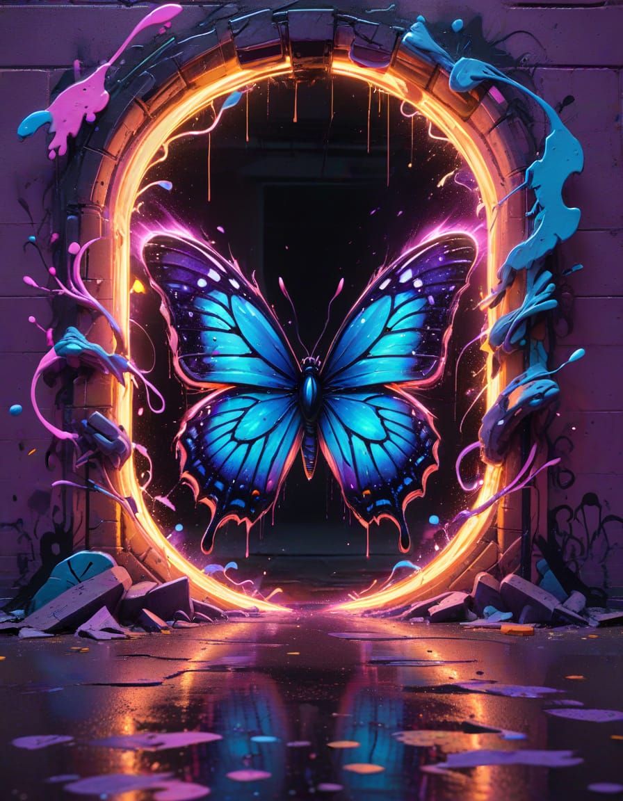 Glowing Monsters Emerge in Vibrant Graffiti Art