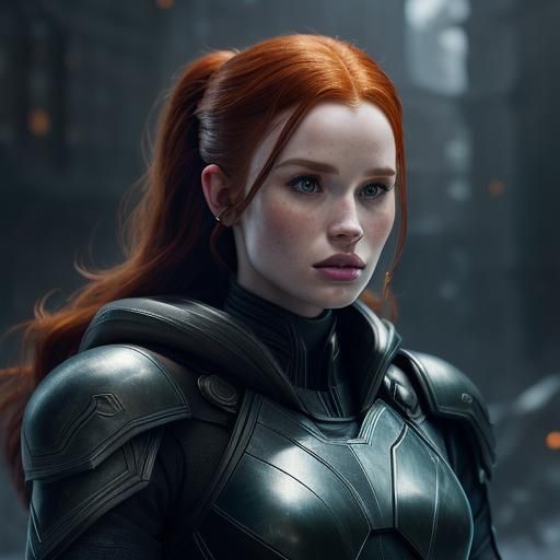 Fantasy Elf Portrait in Tactical Leather Armor