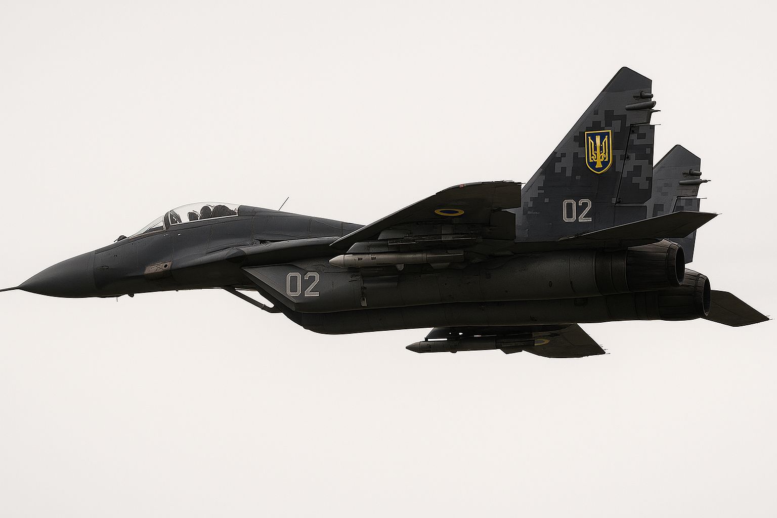 Ukrainian Air Force MiG-29 Fulcrum in Flight