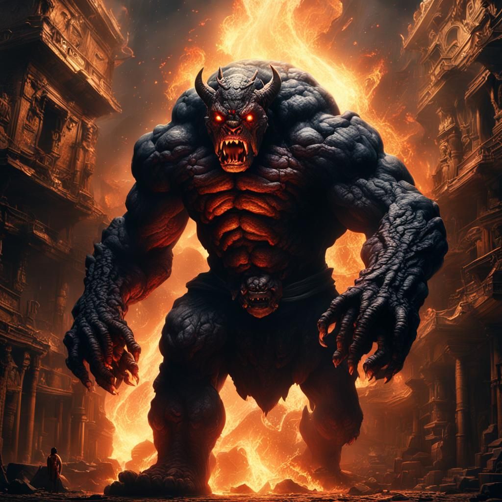 Epic Balrog in Dramatic Digital Matte Painting