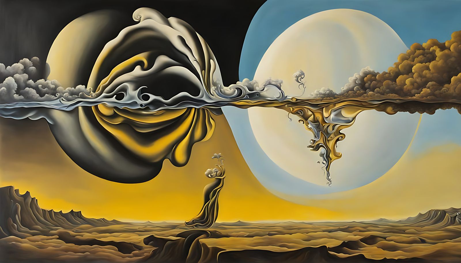 ‘When opposites meet’.