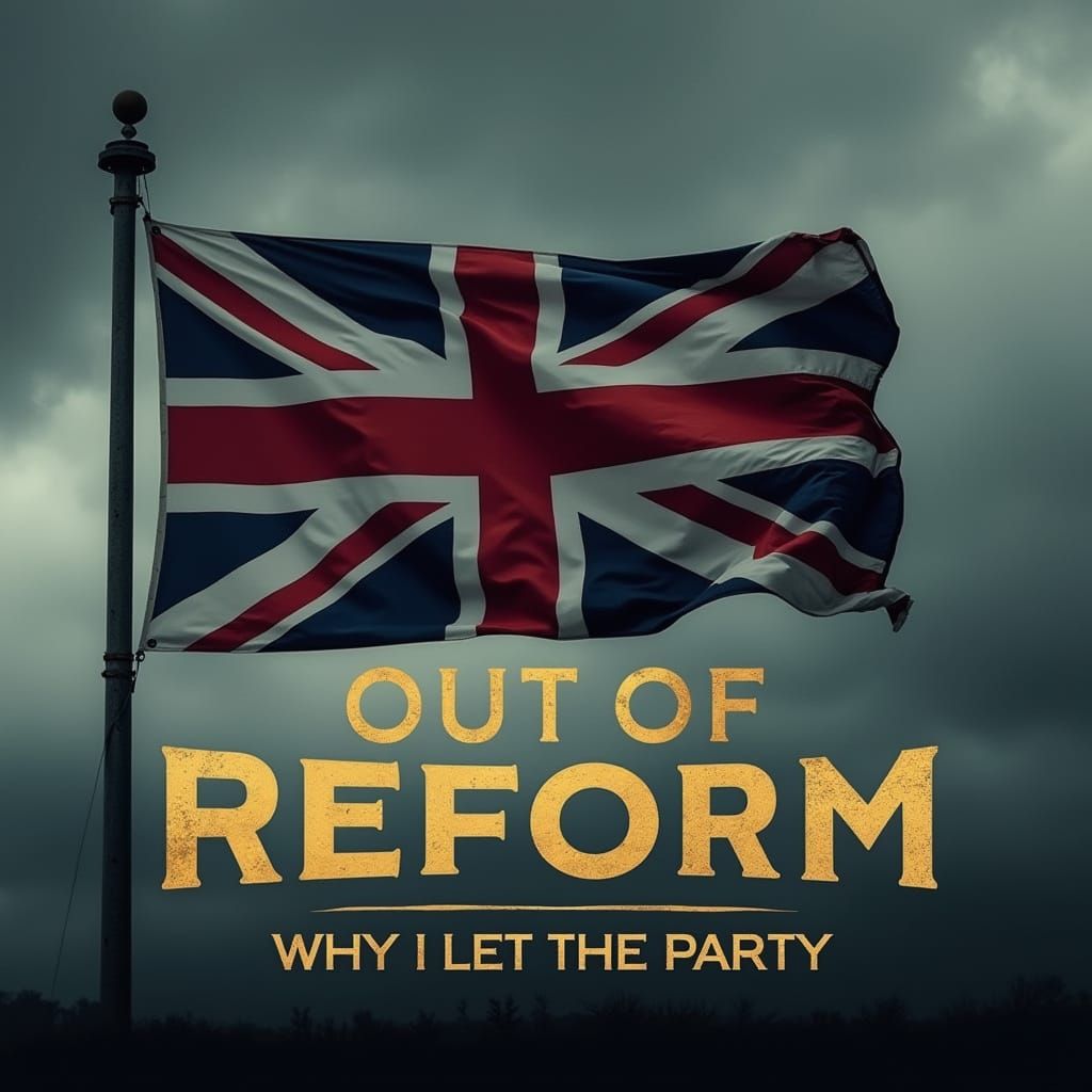 Waving British Flag in Moody, Cinematic Style