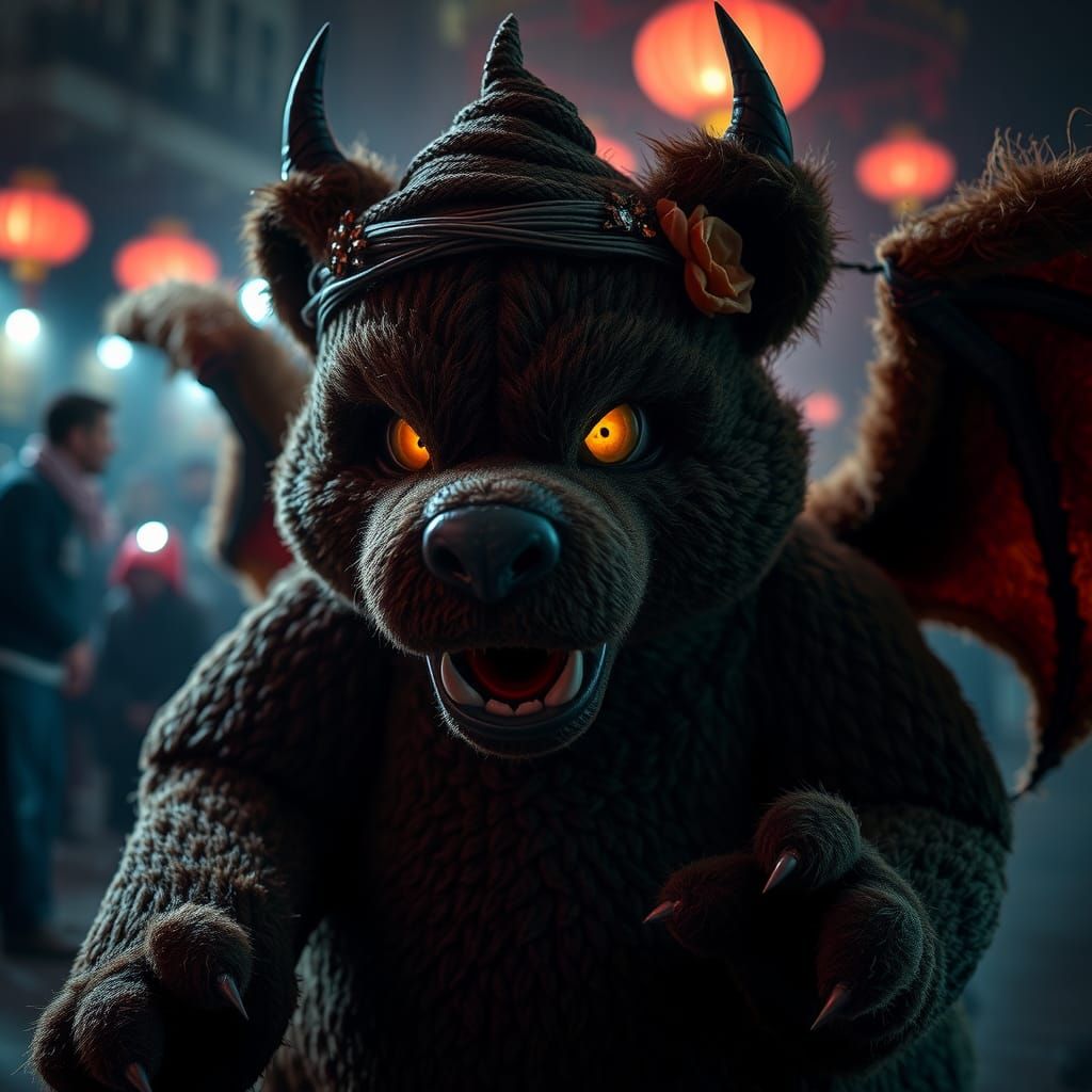 Mystical Festival: Teddybear-Dragon Rages in Darkness