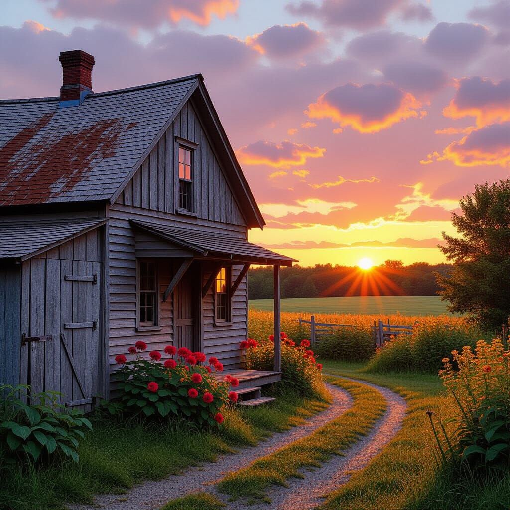 Charming New England Home and Garden, American Realism