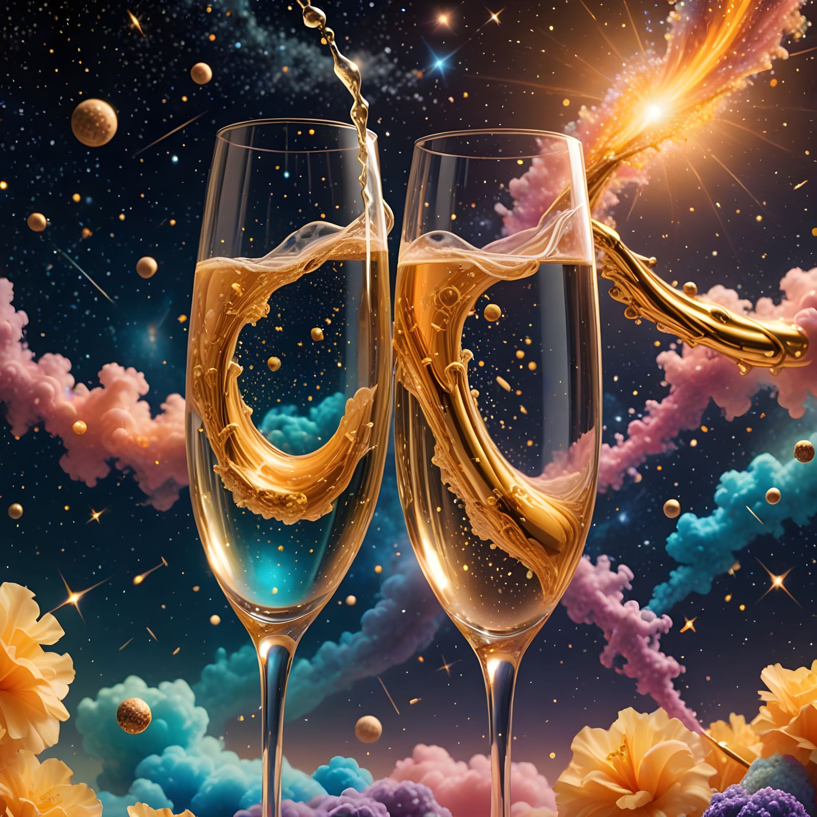 Galactic Champagne: A Universe in a Flute