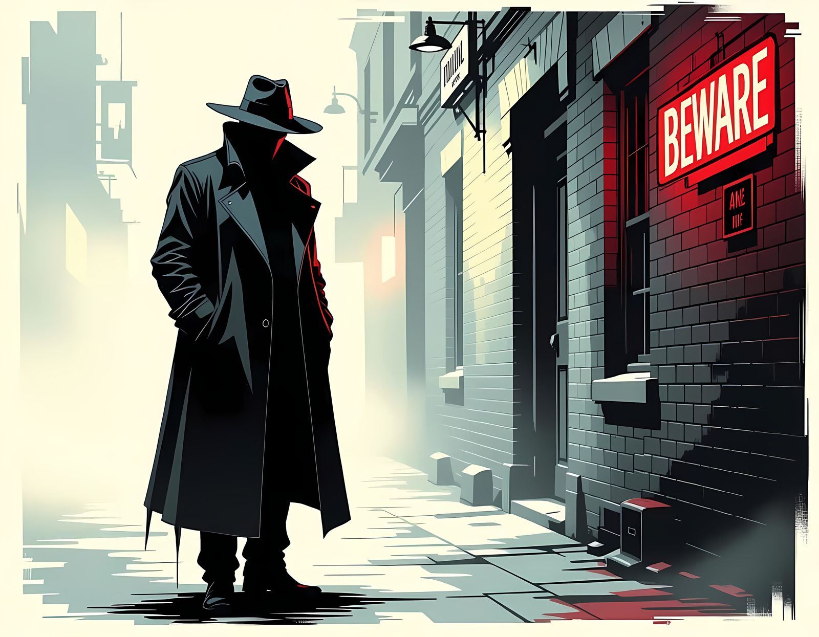 Suspicious Character in Shadowy Alley