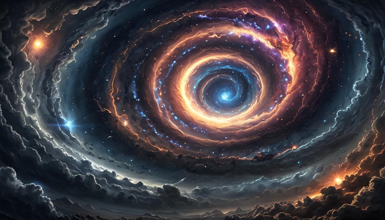 Fantastical Cosmic Tornado: An Epic Galactic Scene