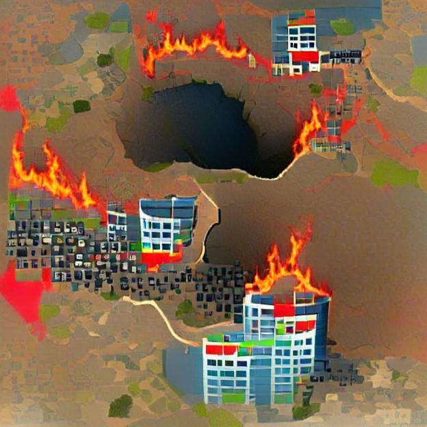 Abstract Development Hell AI Interpretation