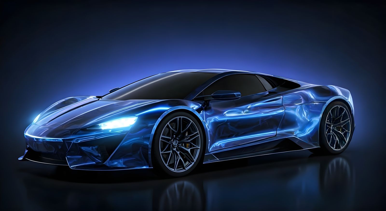 Sleek, low-slung sports car