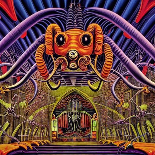 Arachnid Abomination Church: Sci-Fi Horror Mural