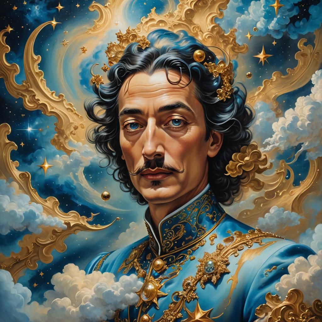 Celestial Being in Surrealist Oil Painting