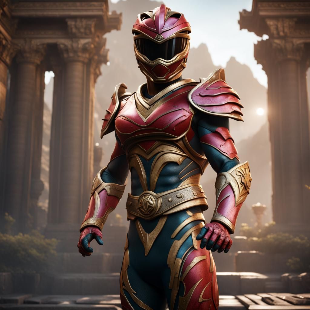 Athenian Power Ranger Concept Art in 8k