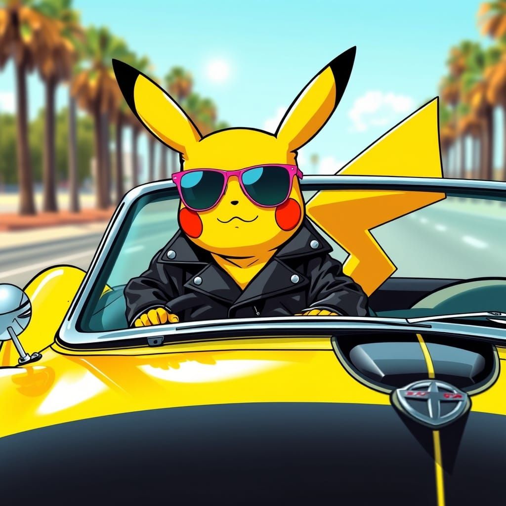 Electric Punk Icon Revs Up in Retro Ride