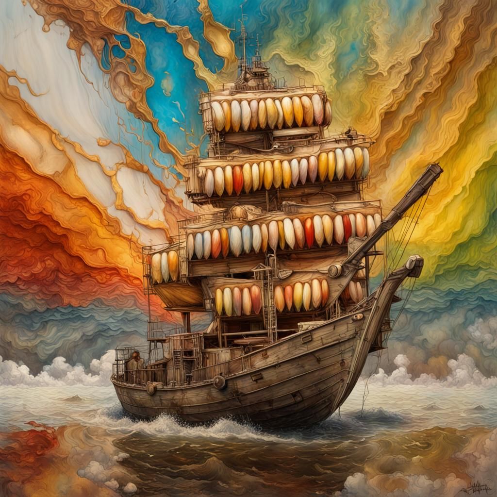 Peanut Butter Falcon, Mixed Media Sovietcore Portrait