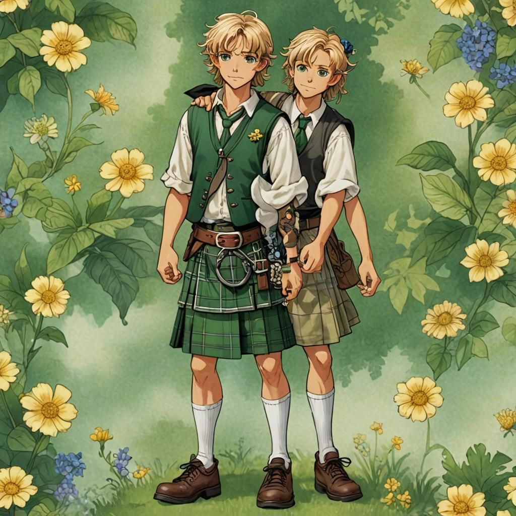 Island Fairy Portrait: Green Eyes and Blond Ponytail