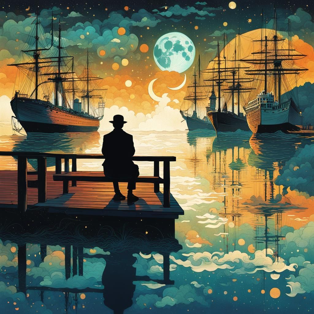 Sitting on the dock of the bay watching the ships rolling