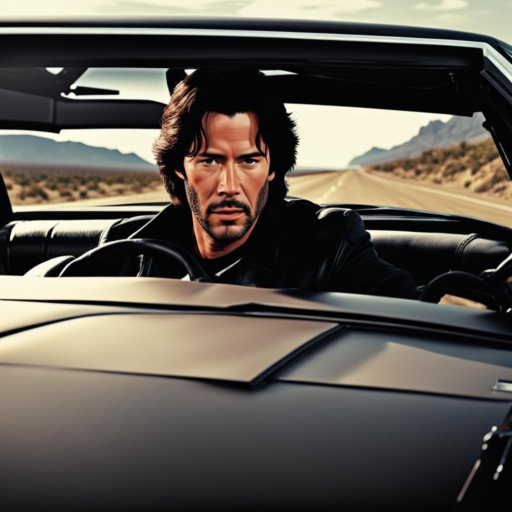 Keanu Reeves as Michael Knight in KITT