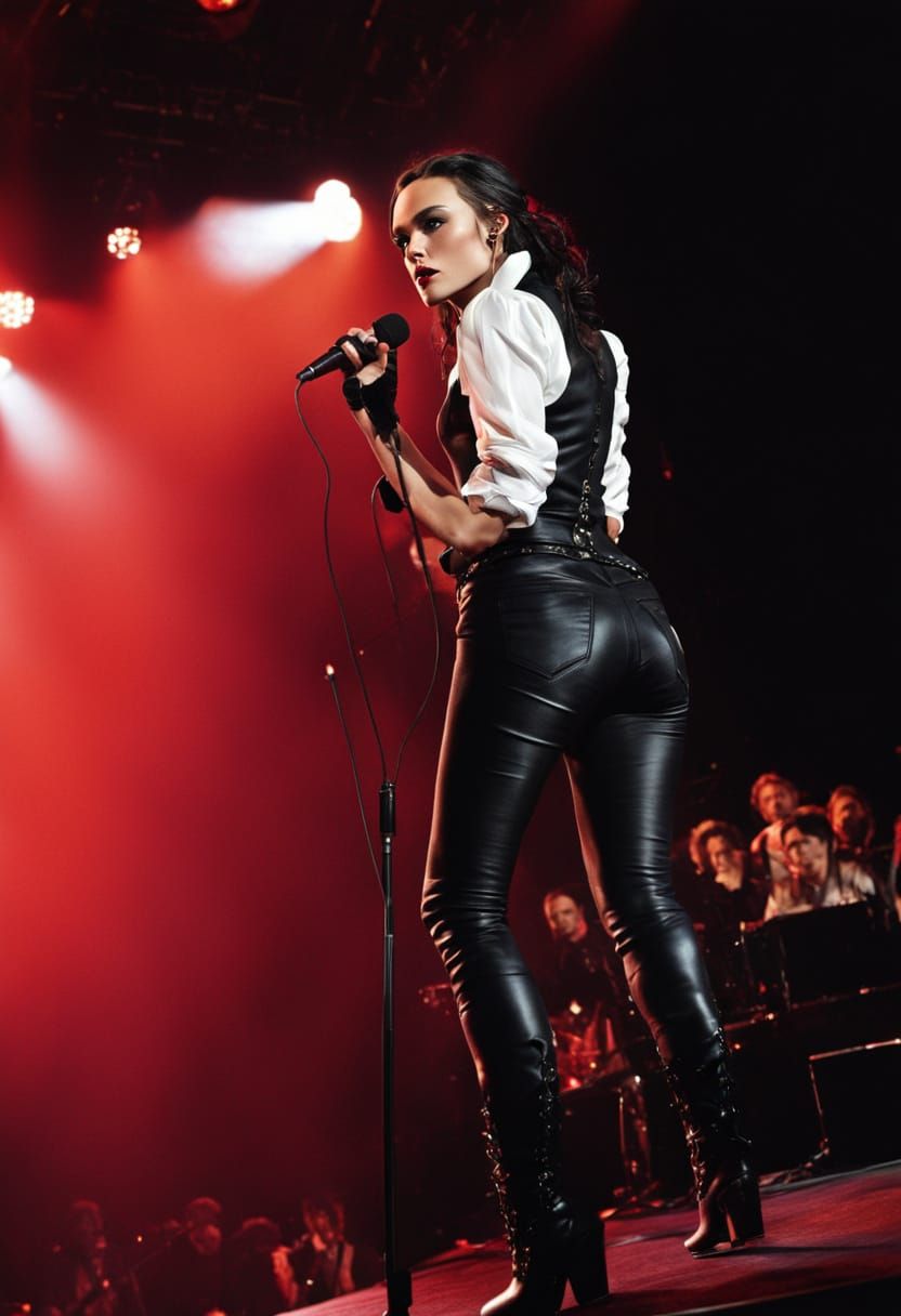 Rockstar Pop Singer in Baroque Glamour