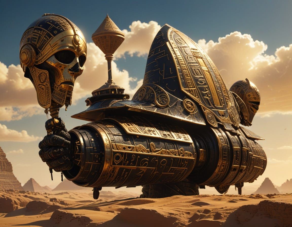 Astronaut in Egypt: Moebius Sci-Fi Illustration