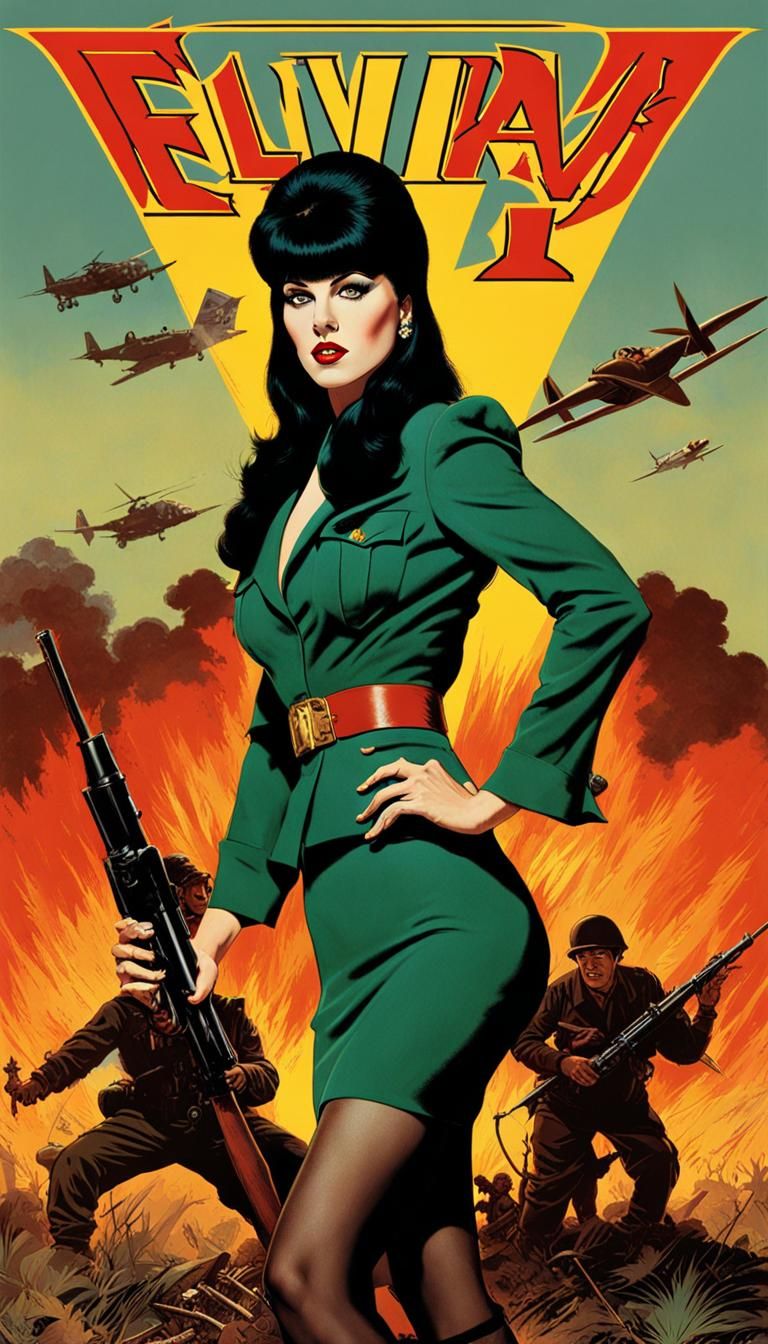 Elvira as world war 2 hero