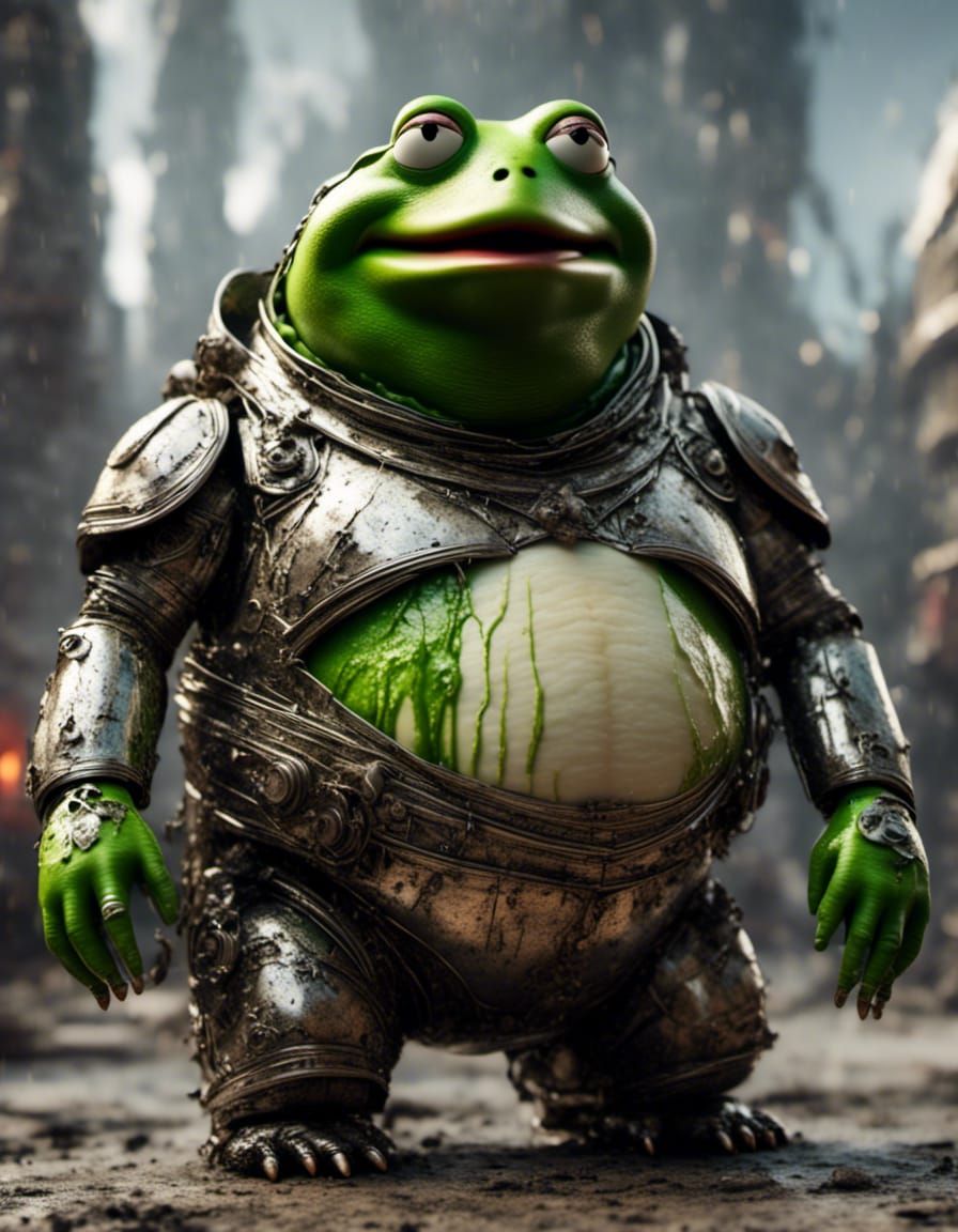 Excited Obese Kermit Provoking with LoRA Models