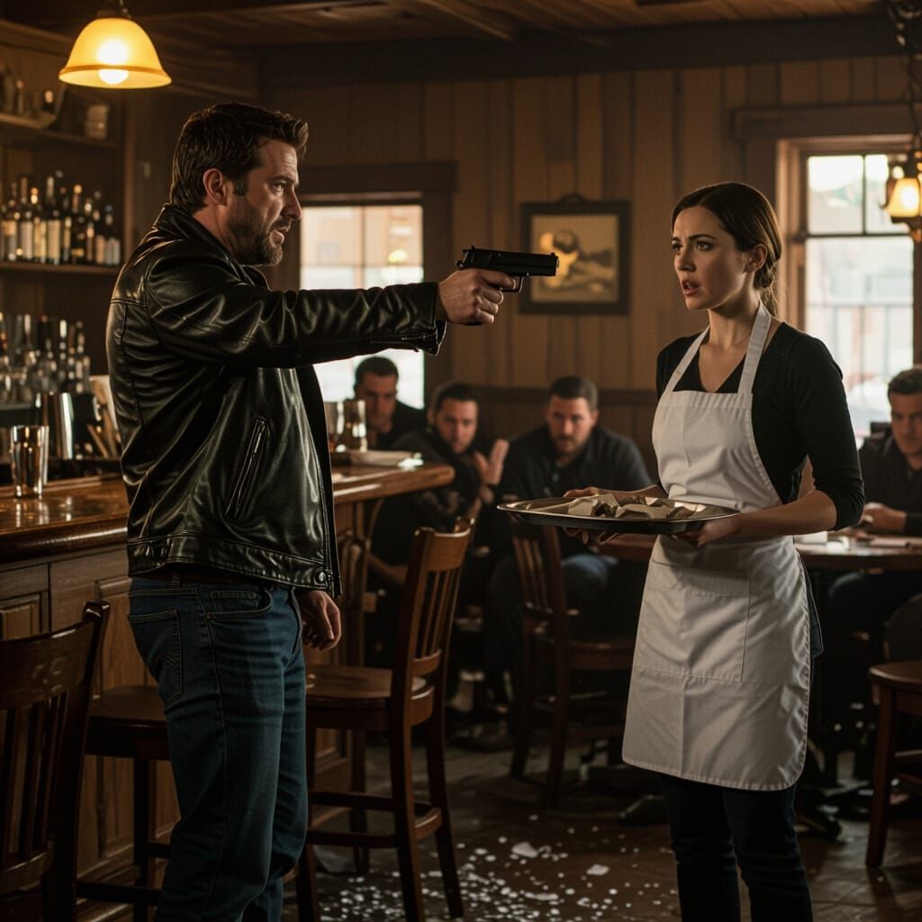 Tavern Robbery in Cinematic Realism Style