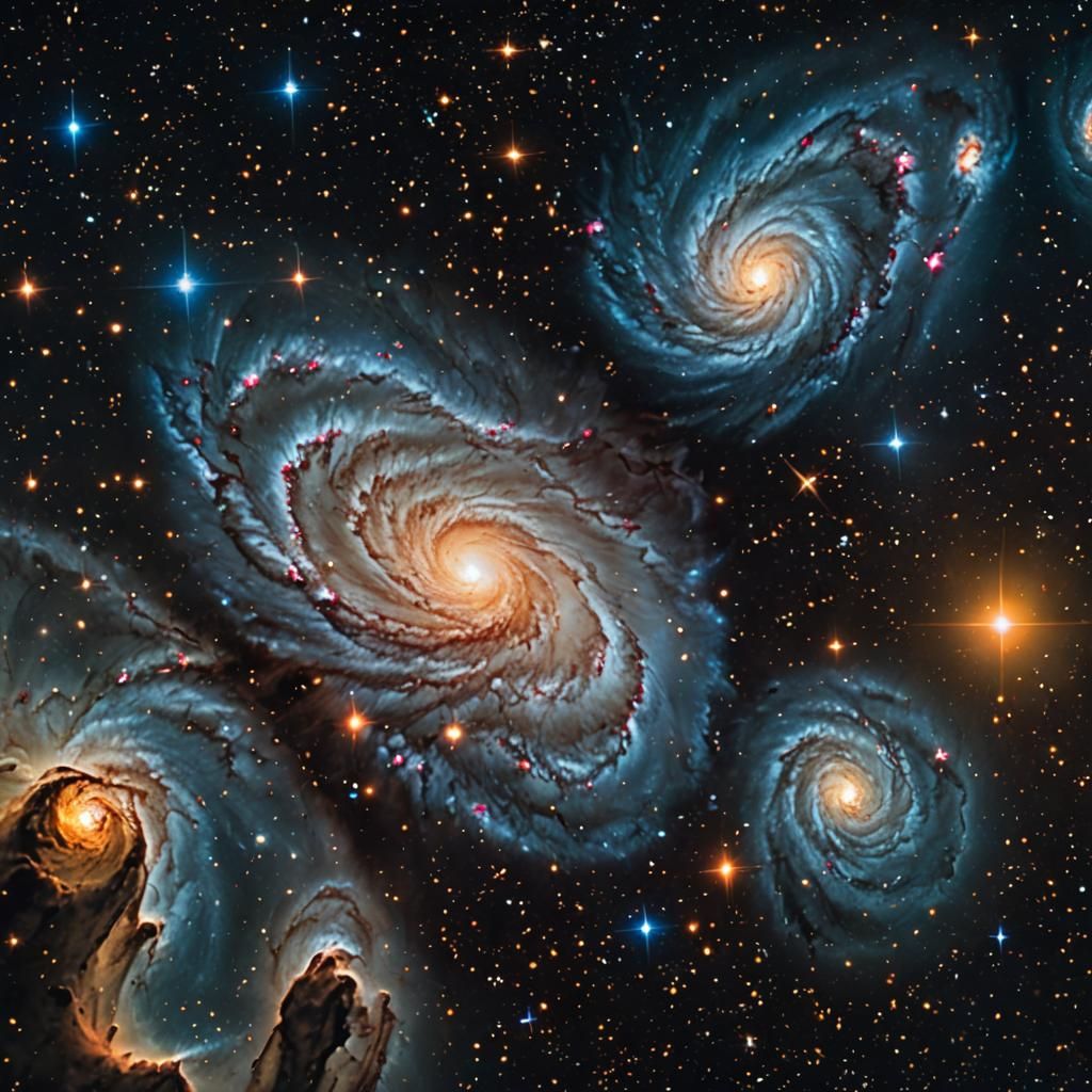 Realistic Deep Space Galaxies in Cinematic Style