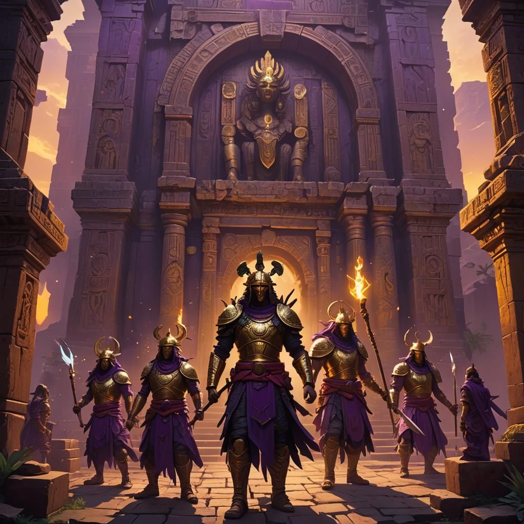 Mystical Ulama Game in Ancient Temple