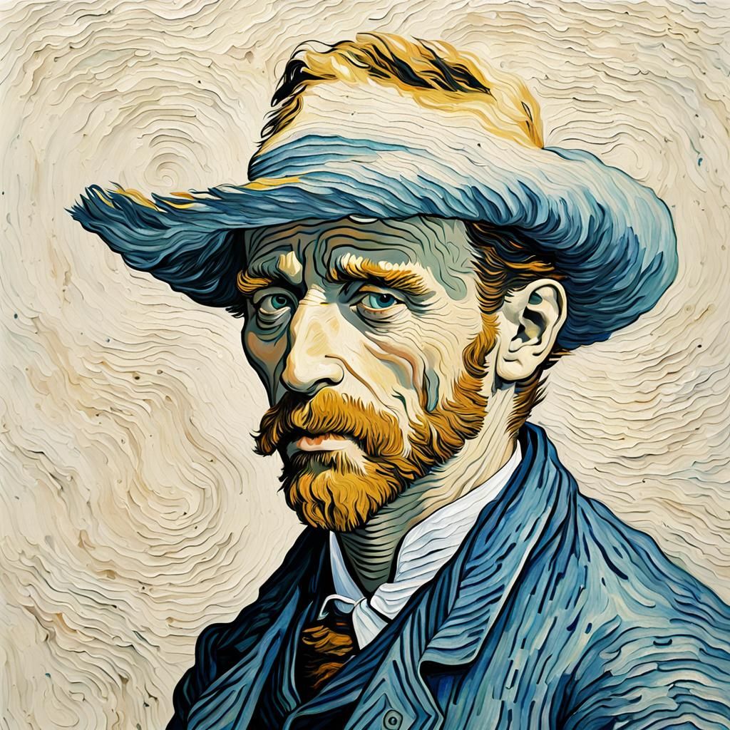 Fingerprint Painting in Van Gogh Style