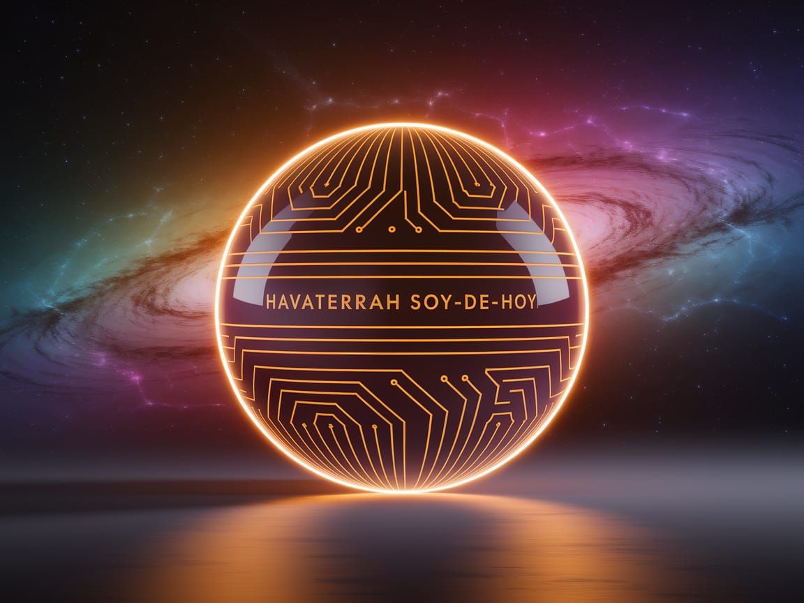 Glowing Cylinder in Cosmic Nebula, High-Tech Aesthetic