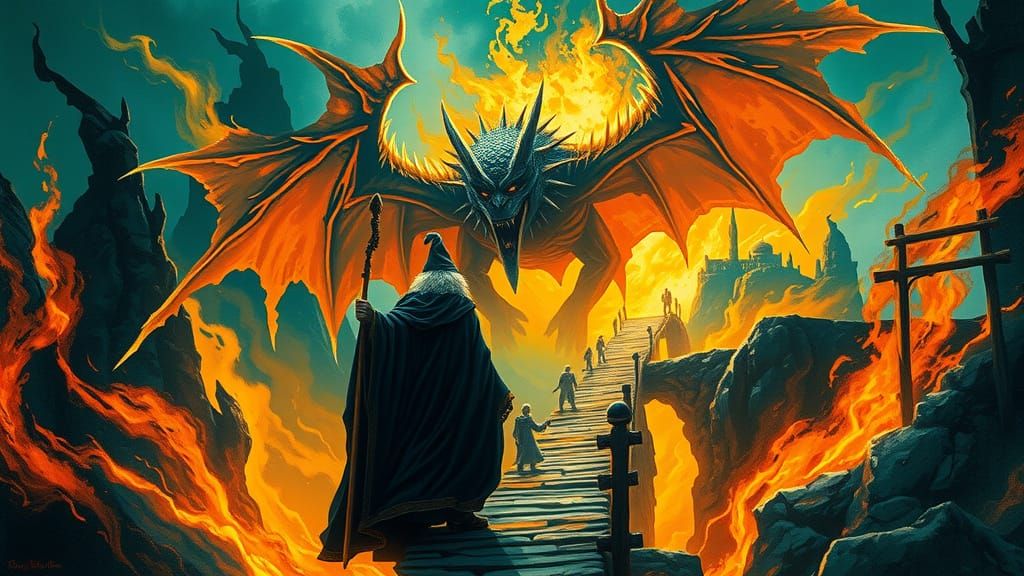 Epic Confrontation in Khazad-dûm: Gandalf vs. Balrog