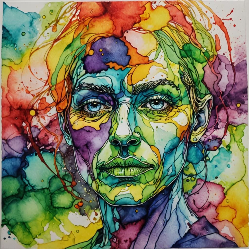 Abstract Alcohol Ink Art with Unusual Colors