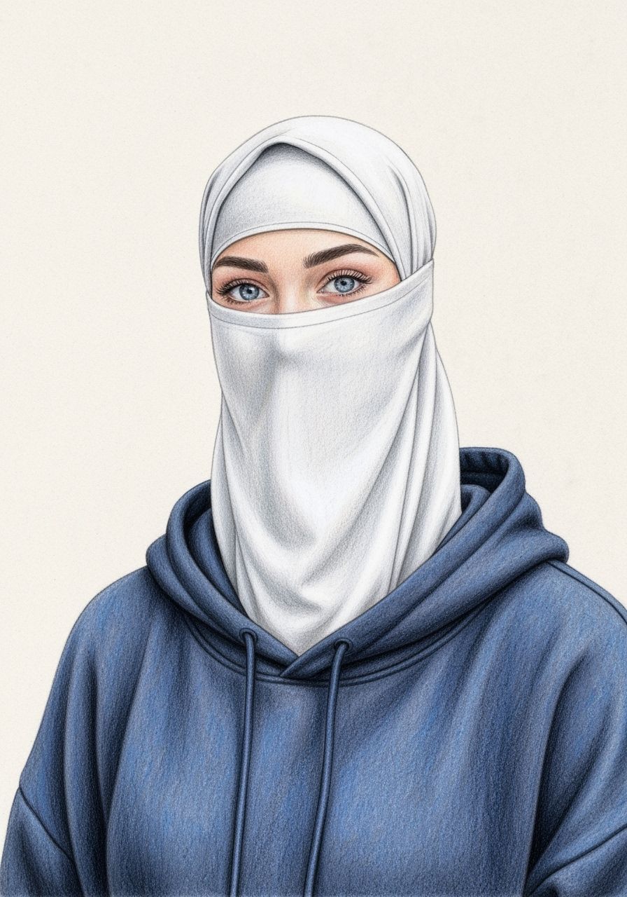 Elegant Portrait of a Finnish Woman in Niqab