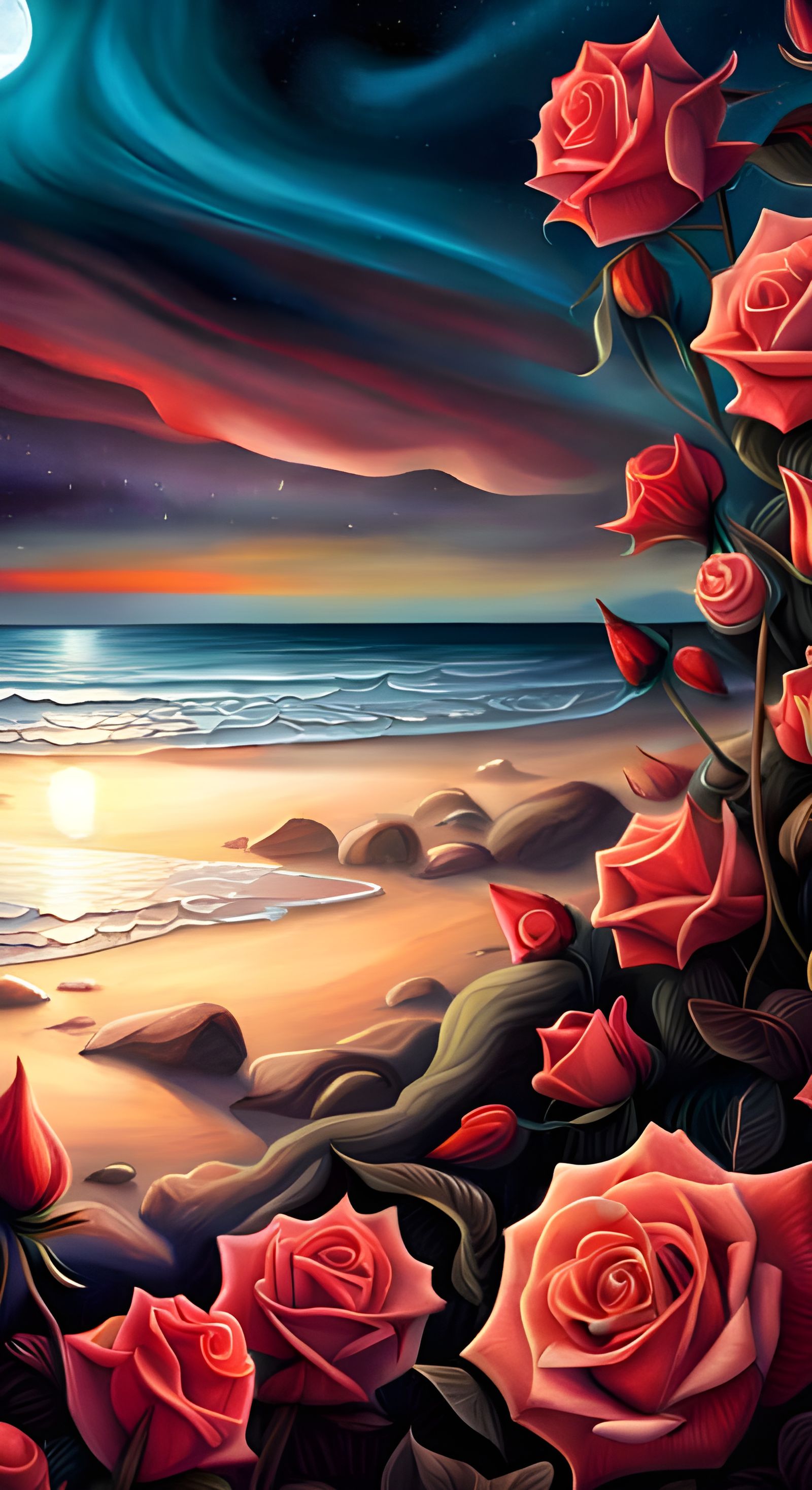 Rose and Beach View