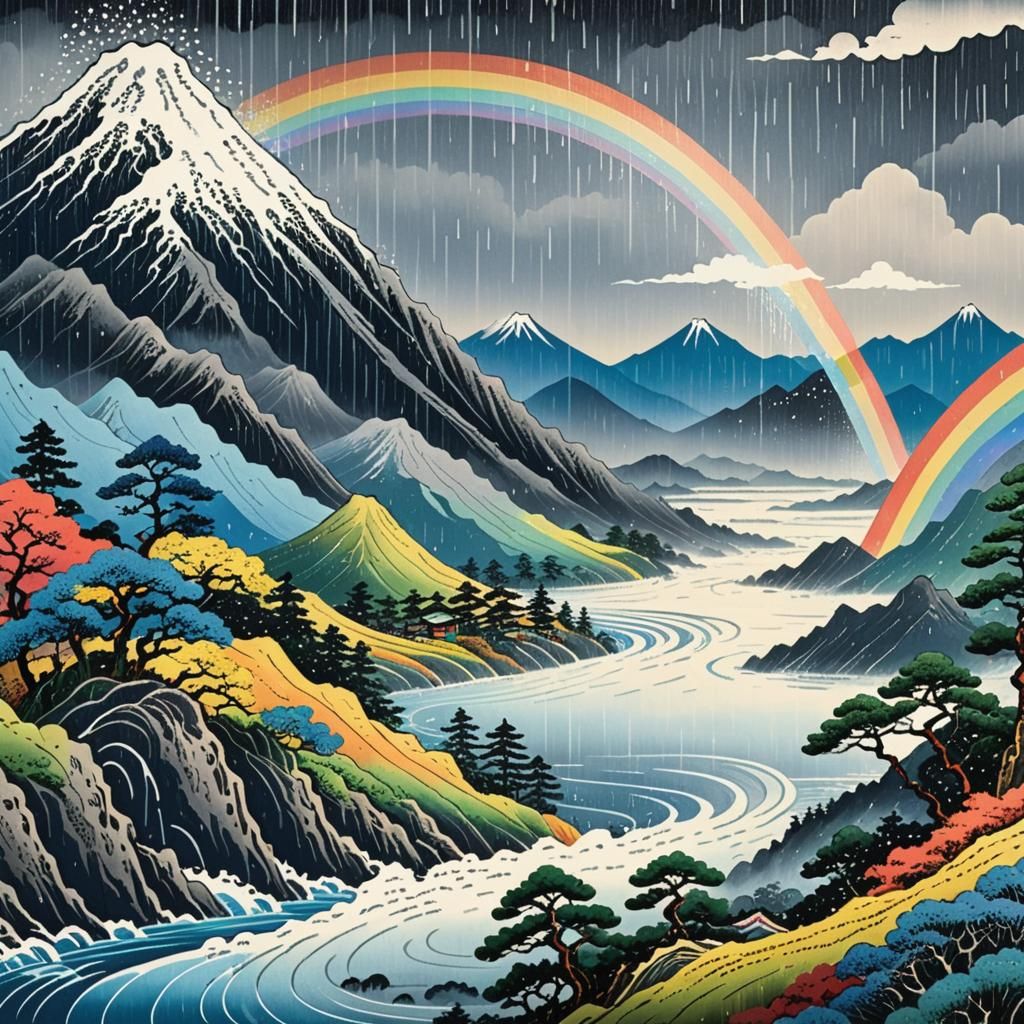 Japanese color woodblock print in the ukiyo-e style. The hea...