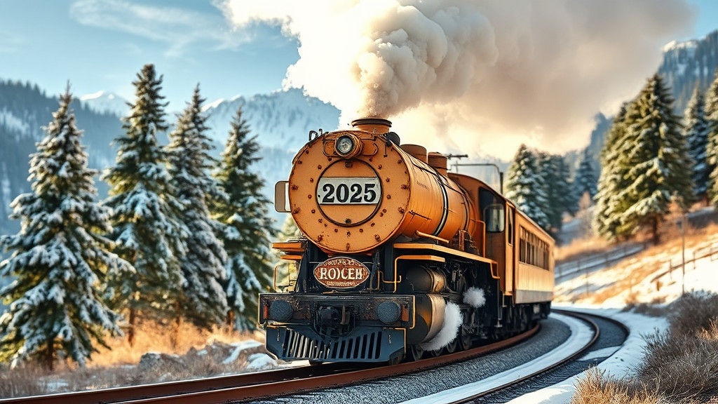 Steam Locomotive in Swiss Alps, Nostalgic Charm