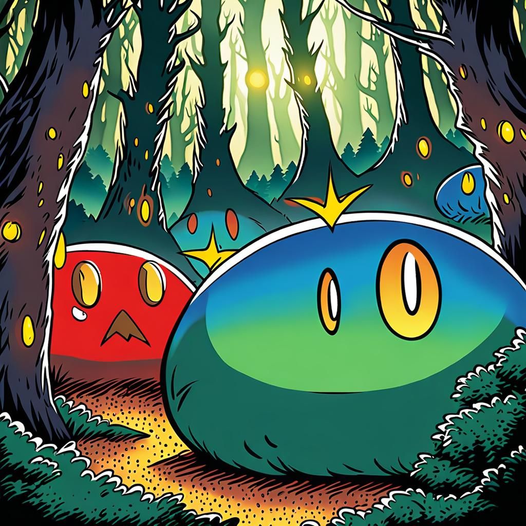 Megumin and Darkness vs. Giant Slime in High-Fantasy Style