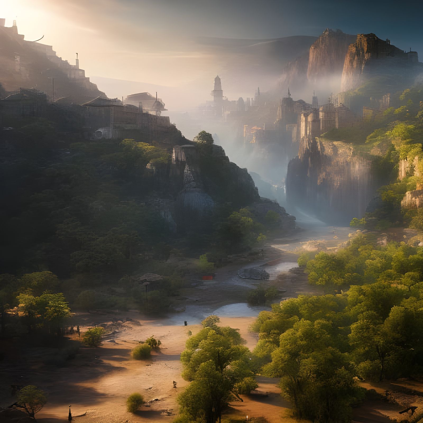 Diamond Dust Meeting at the Rubicon in Hyperreal Style