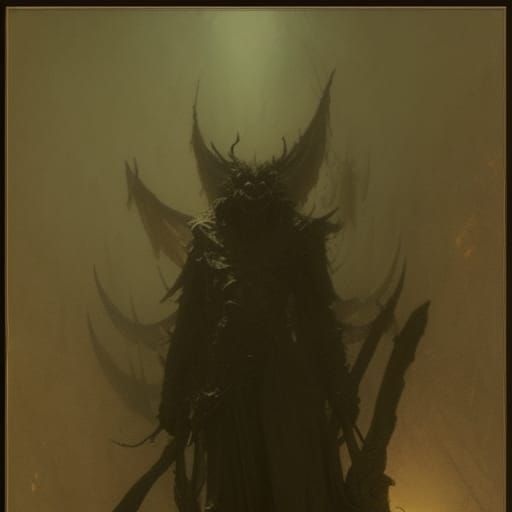 Grinning Fiend in Gustave Doré Style