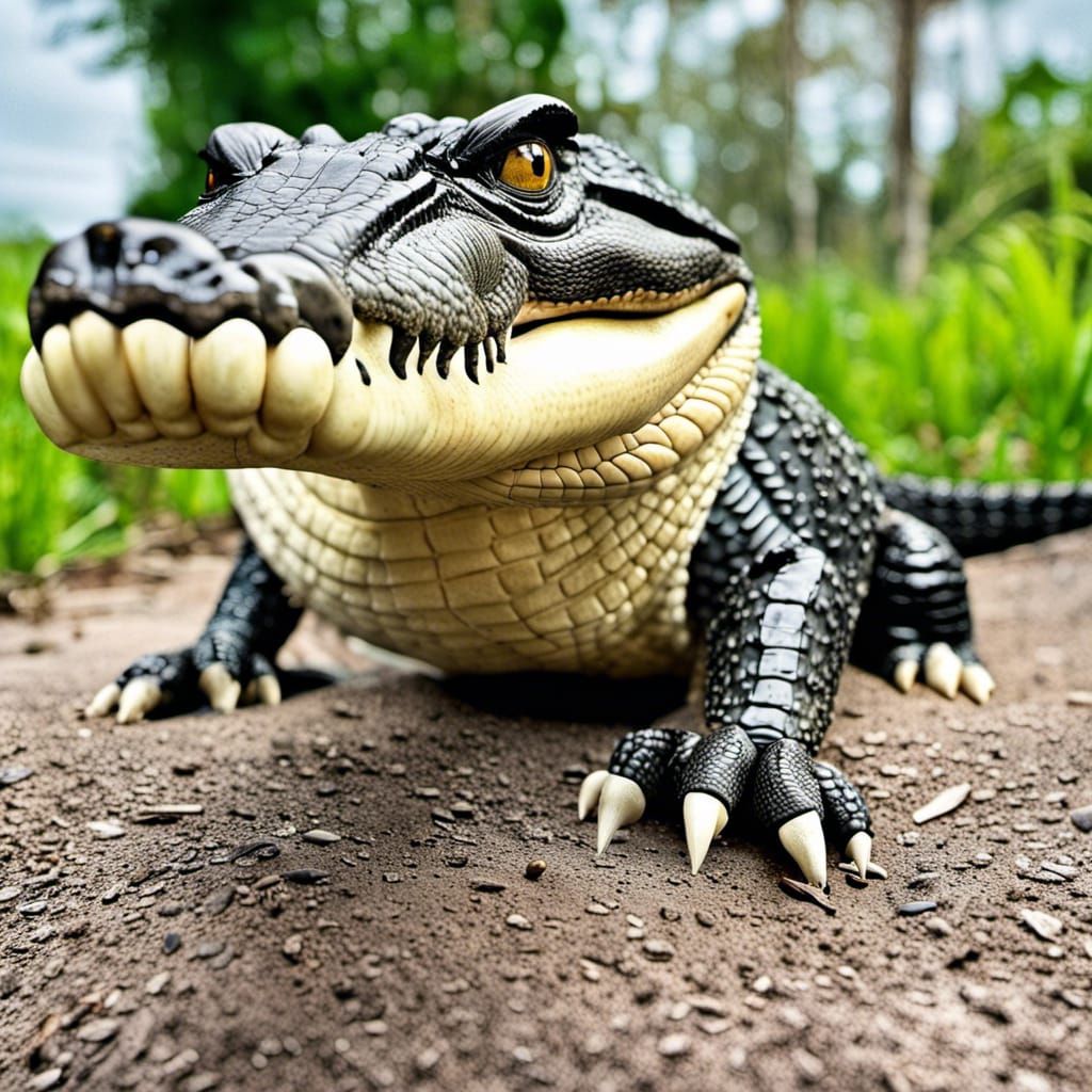 American Bully Dog Crocodile Hybrid