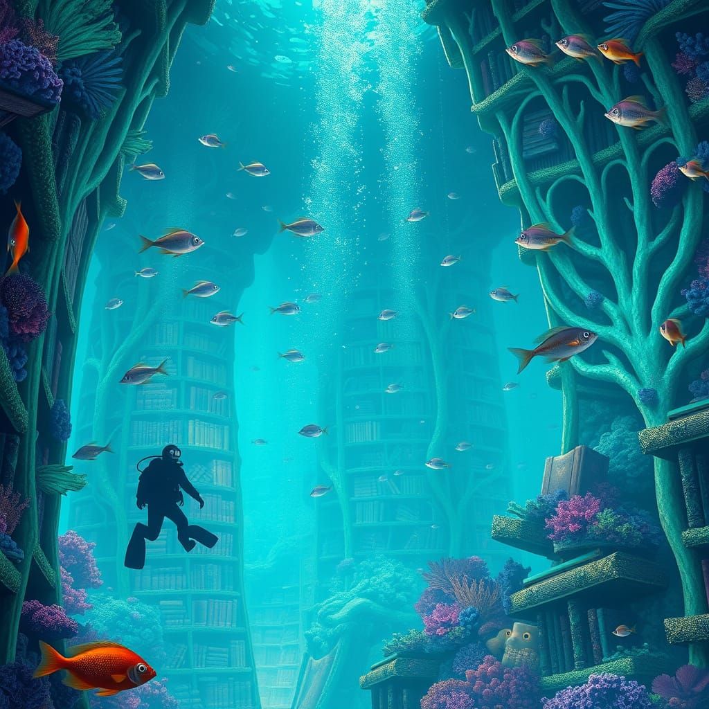 Atlantean Library Unveiled in Ocean Depths